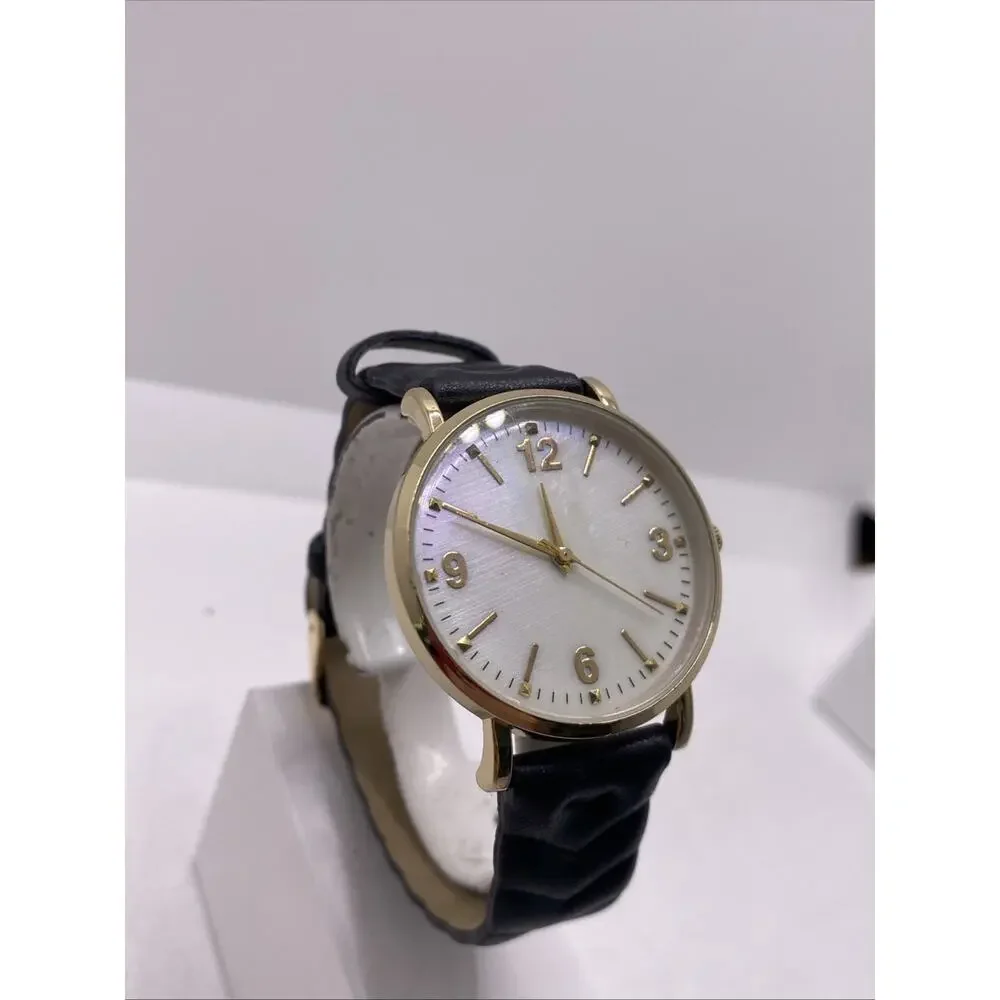 Womens Mop Dial Gold Tone Watch Works New Battery